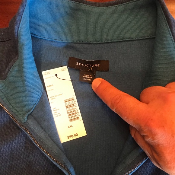 🔥 NWT Men’s Structure XXL 1/4 Zip Sweater - Picture 2 of 4